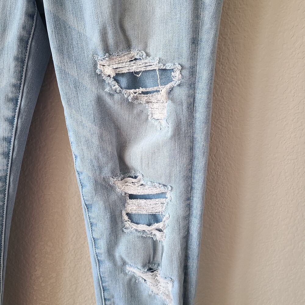 American Eagle Womens Jegging Jeans SZ‎ 6 Distressed 90s Grunge 360 Stretch - Picture 3 of 15
